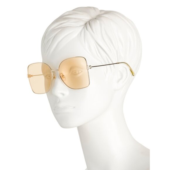 GUCCI Gold/Orange 62mm Square Sunglasses - Picture 2 of 2